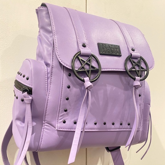 Blackcraft Cult 💜 Lavender 💜 Messenger Backpack with Pentagram Details 🦇 - Picture 3 of 10